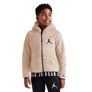 Host Pick! 🎉 Cream and Black Nike Jordan Sherpa Fleece Zip Hoodie